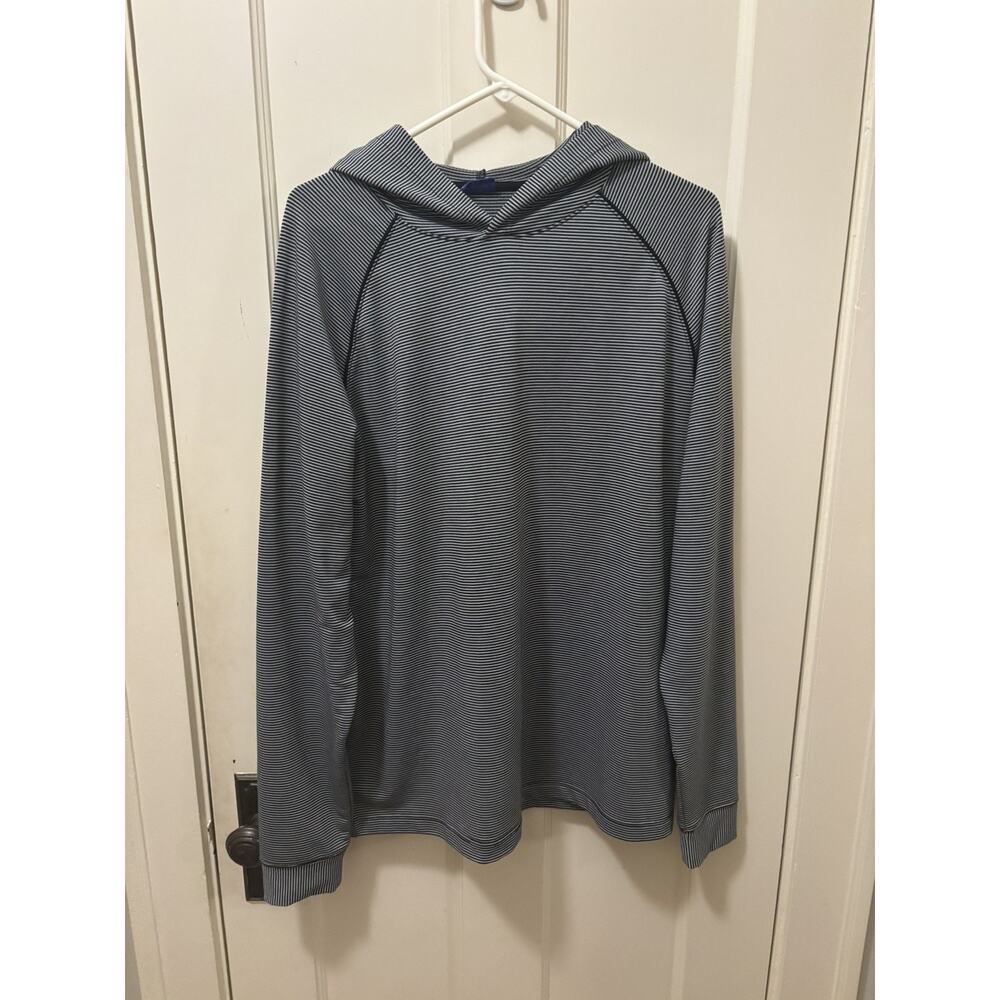 Footjoy Lifestyle DriRelease Sweater Hoodie, Striped,‎ Large